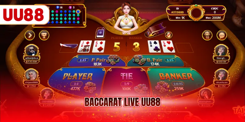 Baccarat live UU88
