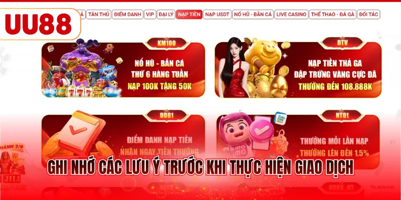 Ghi nhớ các lưu ý trước khi thực hiện giao dịch